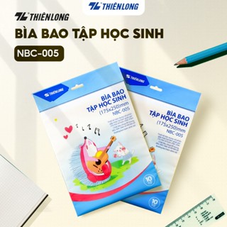 Túi 10 Bìa bao tập học sinh Thiên Long NBC-005 (175 x 250 mm) - Nhựa PP trong, dẻo, bảo vệ tốt bìa vở