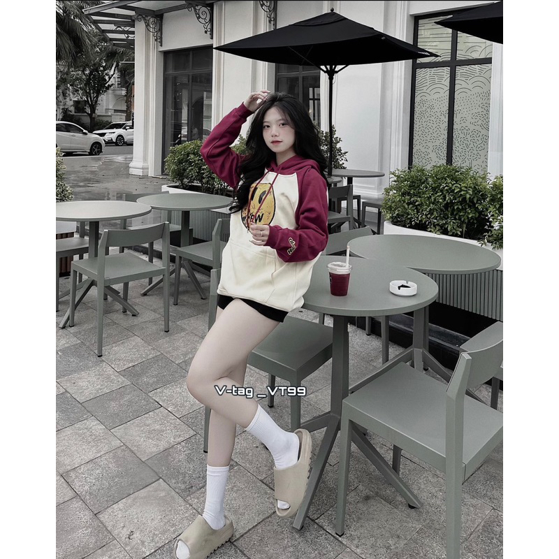 ÁO HOODIE DREW FORM RỘNG CHẤT NỈ BÔNG DÀY DẶN