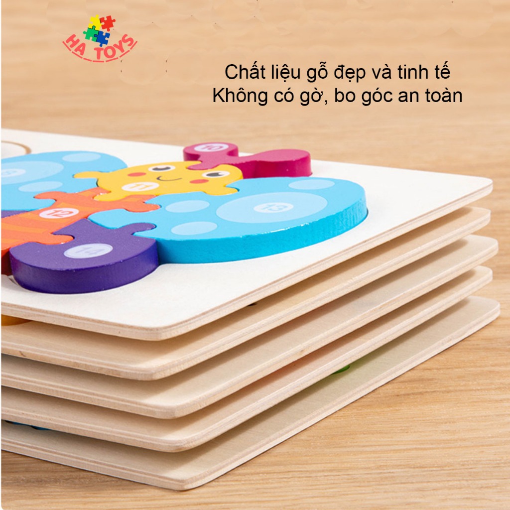 Đồ chơi mảng ghép sơ đồ quá trình sinh trưởng của loài vật HT1028