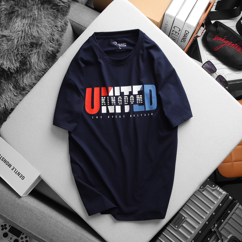 Áo Thun Nam Cổ Tròn Tay Ngắn Vải Cotton In Chữ United Có Big Size AO.123