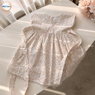VÁY BÉ GÁI SÁT NÁCH CHẤM BI NƠ EO - MT5296