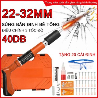 Máy bắn đinh bê tông,Súng bắn đinh hạt nổ tặng kèm 20 đinh,Súng bắn đinh bê tông 22-32mm
