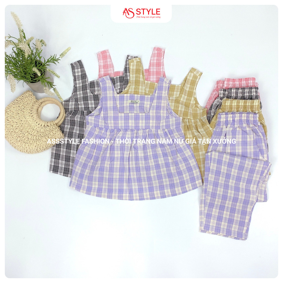 Set Đồ Nữ, Đồ Bộ Pijama Nữ Hai Dây Áo Kiểu Babydoll Xòe Quần Dài Form Baggy Bộ Mặc Nhà Thoải Mái ASBD7 ASstyle Fashion