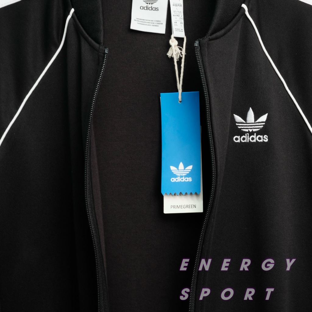 Bộ Quần Áo Thể Thao Unisex Nam Nữ Adidas Adicolor Classic Primeblue SST Track - Màu Đen