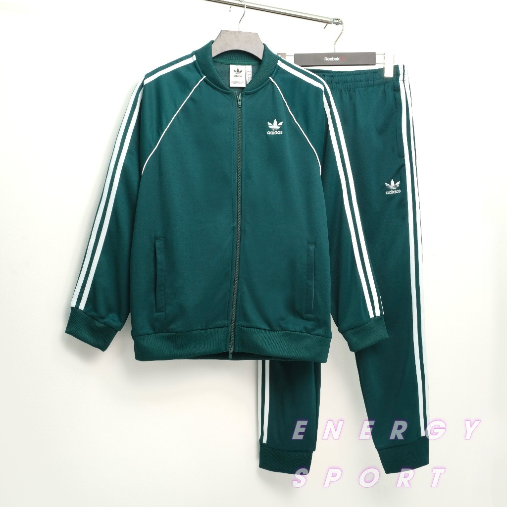 Bộ Quần Áo Thể Thao Unisex Nam Nữ Adidas Adicolor Classic Primeblue SST Track - Màu Xanh