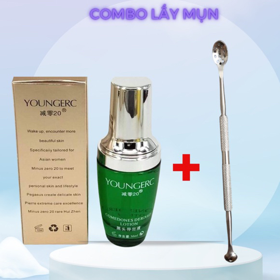 Bộ lấy mụn cực sạch, Thìa cạo mụn, que cà mụn cực sạch