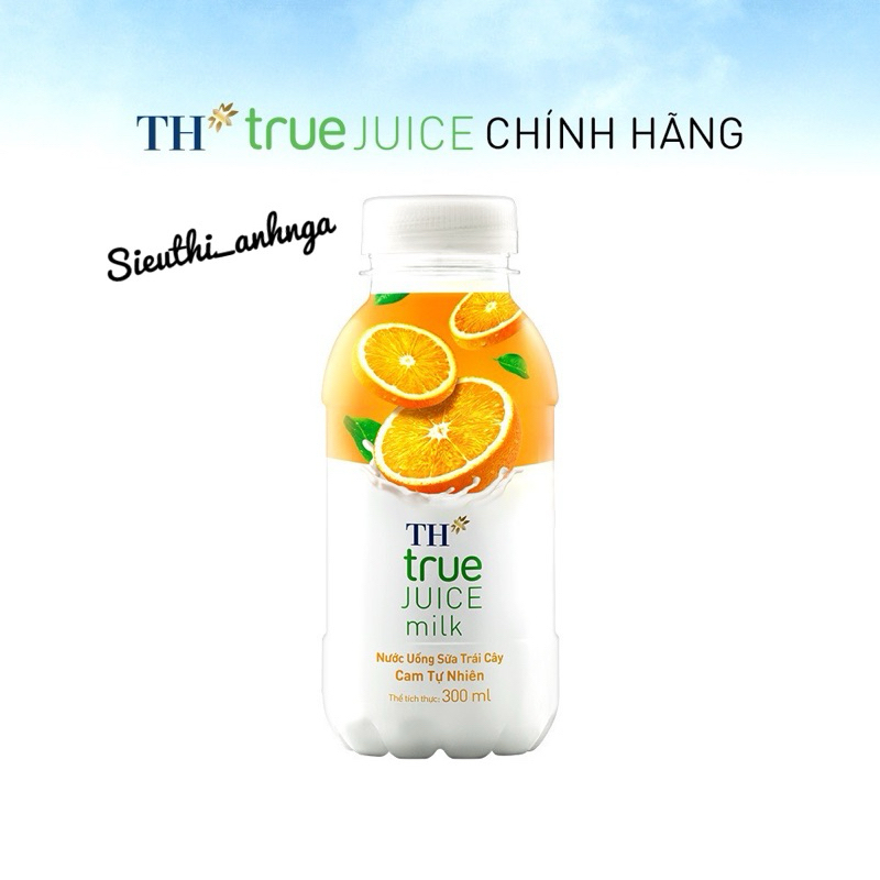 Nước Uống Sữa Trái Cây Th True Juice Milk Chai 300ml