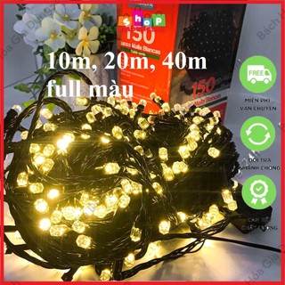 DÂY ĐÈN NHÁY LED TRANG TRÍ , 10M 20M,40m ĐEN LED KIM CƯƠNG CUỐN CÂY CAO CẤP-GIADUNG24H