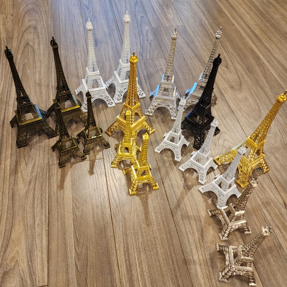 Mô hình tháp Effel nhiều màu 18cm, 25cm, 32cm để bàn kệ tủ trang trí sang trọng