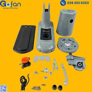 Bộ vỏ quạt treo-combo vỏ treo thân nhựa-phụ tùng quạt kèm linh kiện quạt-hiệu Gofan-12 món loại tốt-sẵn hàng mới HCM