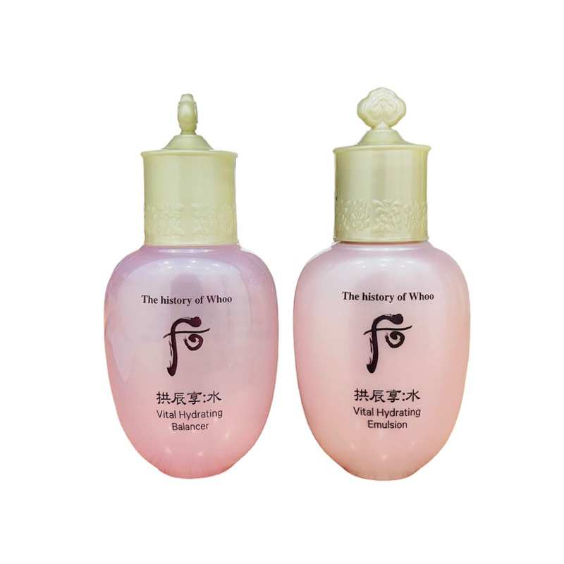 Cặp nước hoa hồng và sữa dưỡng Whoo Hydrating Soo Yeon