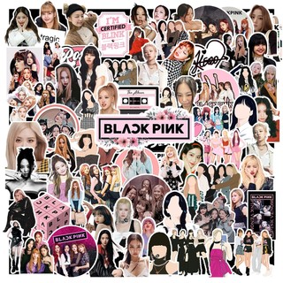 Set 100 sticker kpop girl group blackpink lisa graffiti - không thấm nước - dùng dán cho mũ bảo hiểm xe đạp