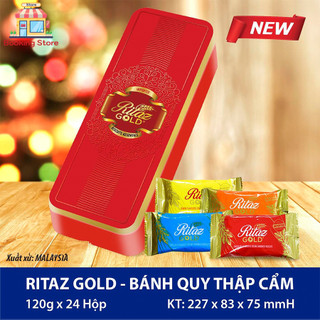 Bánh Quy Ritaz Gold Assorted Biscuits 120g Hộp thiếc viết chì