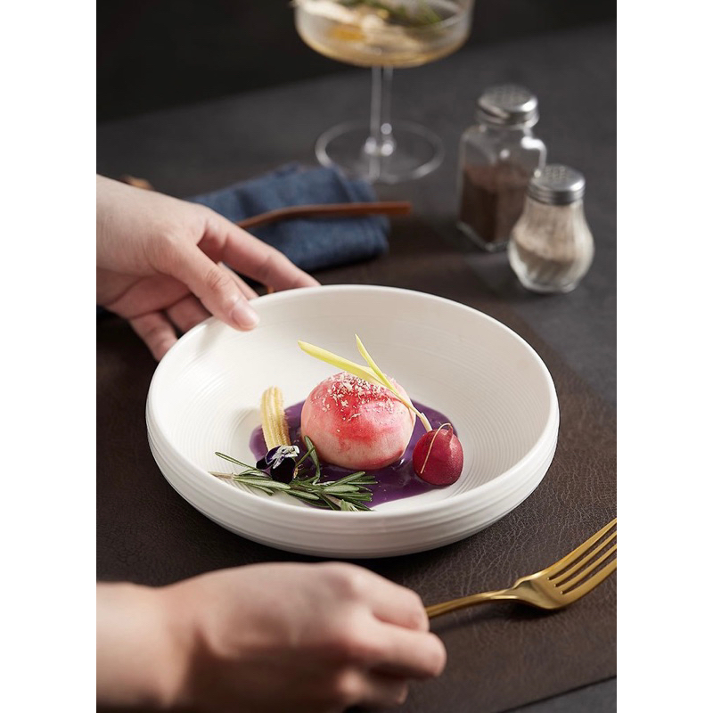 Tô sashimi vân xoáy Weiss, Tô nông salat - Bát đĩa sứ nhà hàng