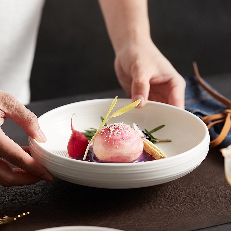 Tô sashimi vân xoáy Weiss, Tô nông salat - Bát đĩa sứ nhà hàng