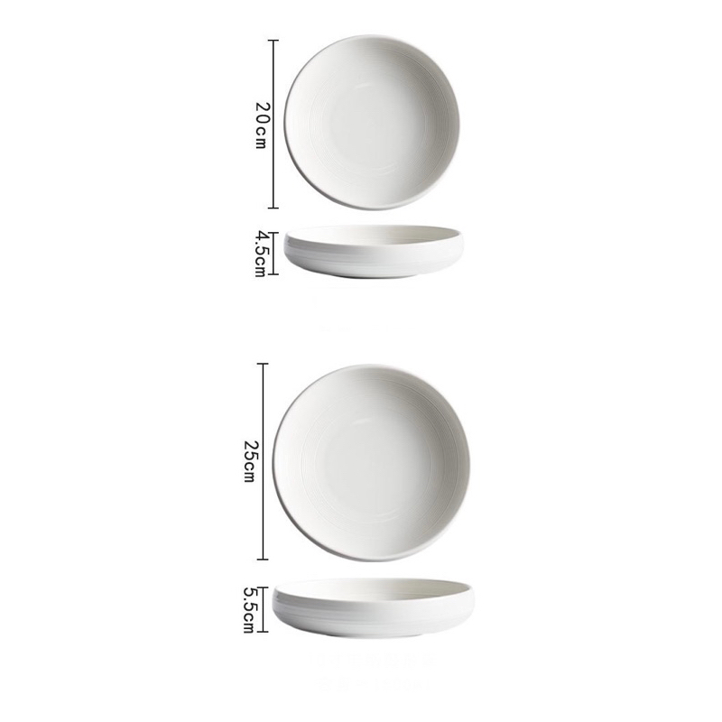 Tô sashimi vân xoáy Weiss, Tô nông salat - Bát đĩa sứ nhà hàng