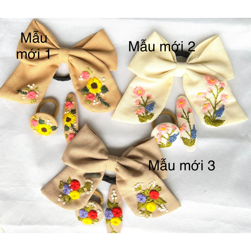 Dây cột tóc thêu tay