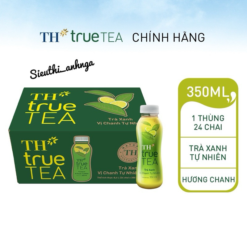 THÙNG 24 CHAI 350ML TRÀ TH TRUE TEA TRÀ XANH VỊ CHANH/ Ô LONG TỰ NHIÊN .