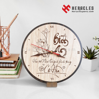 Đồng Hồ Gỗ [Tặng Hộp Cao Cấp] Khắc hình ảnh gia đình, người yêu, làm quà tặng sinh nhật, tri ân thầy cô giao, tặng sếp