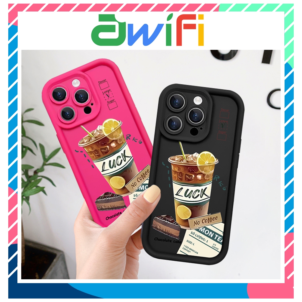 Ốp lưng iphone camera viền cao trà chanh 6/6s/6plus/7/8/plus/x/xs/11/12/13/14/15/pro/max/plus/promax - Awifi Case B5-8
