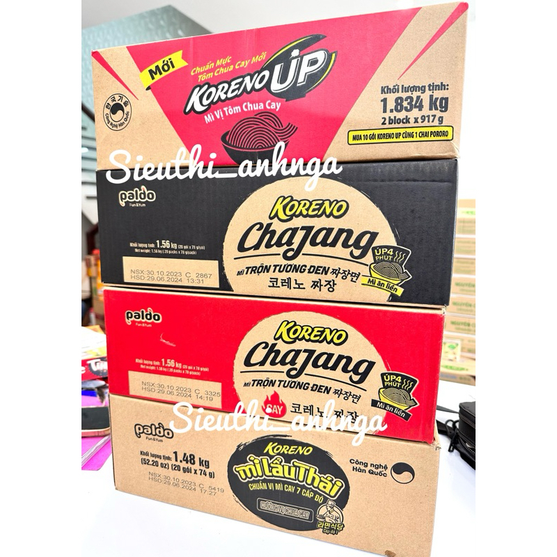 MÌ TRỘN TƯƠNG ĐEN KORENO Thùng 20 gói [DATE MỚI NHẤT]