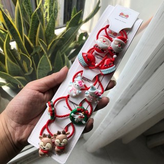 Cột tóc kẹp tóc noel phụ kiện giáng sinh cho bé DTONLINE
