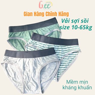 Set 3 Quần lót, sịp TAM GIÁC bé trai Gee vải sợi sồi, sợi tre an toàn, mềm mát, khử mùi, kháng khuẩn
