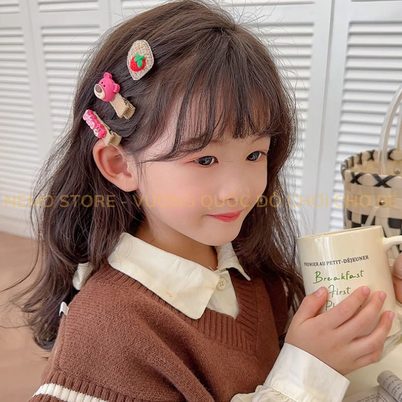 Kẹp tóc cho bé gái 15 chi tiết NEMO STORE đẹp dễ thương, họa tiết hoạt hình