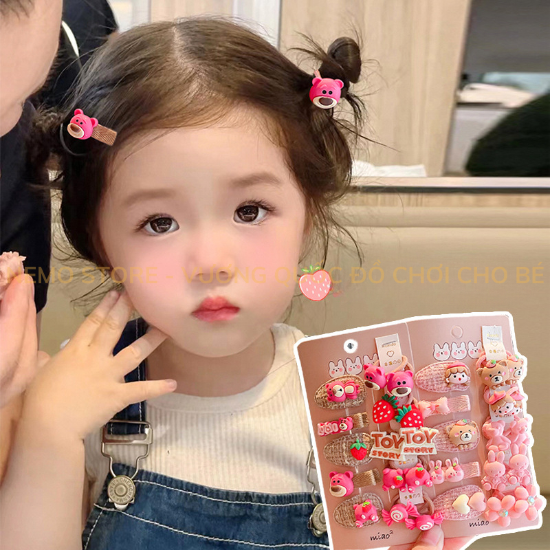Kẹp tóc cho bé gái 15 chi tiết NEMO STORE đẹp dễ thương, họa tiết hoạt hình
