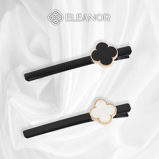 Kẹp tóc nữ Eleanor Accessories hình cỏ bốn lá kẹp tóc mái basic phụ kiện tóc 6616