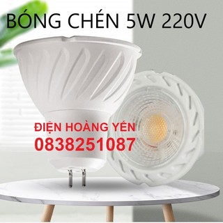 Đèn led chén COB 5w chân ghim cao cấp điện ấp 220v