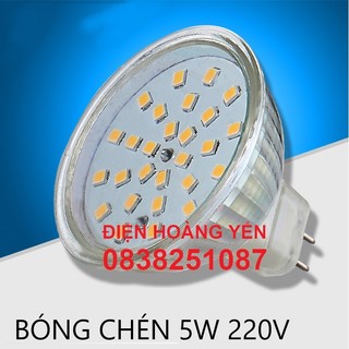 Đèn led chén 5w chân ghim nhiều led