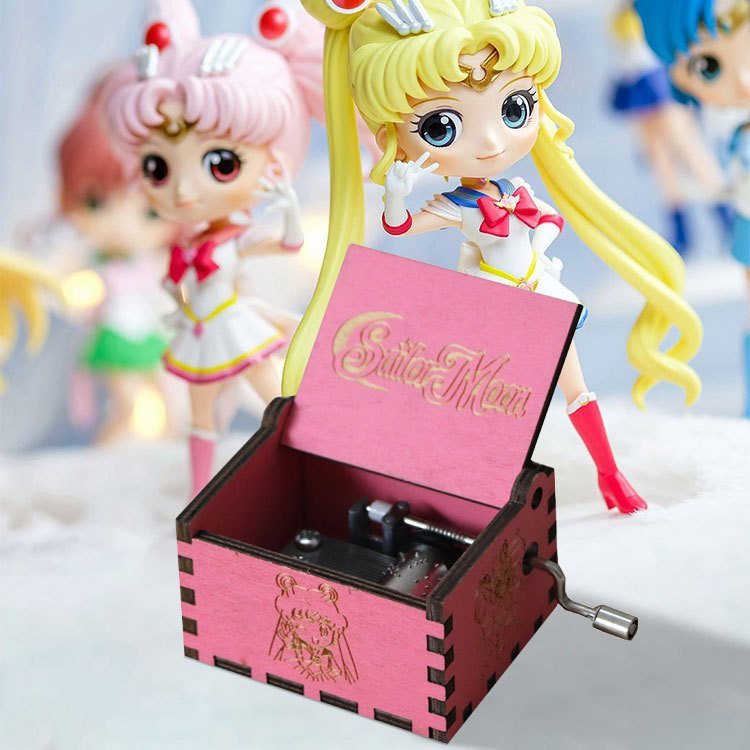Music box - hộp nhạc gỗ mini  in hình Naruto trang trí trưng bày quà tặng xinh xắn