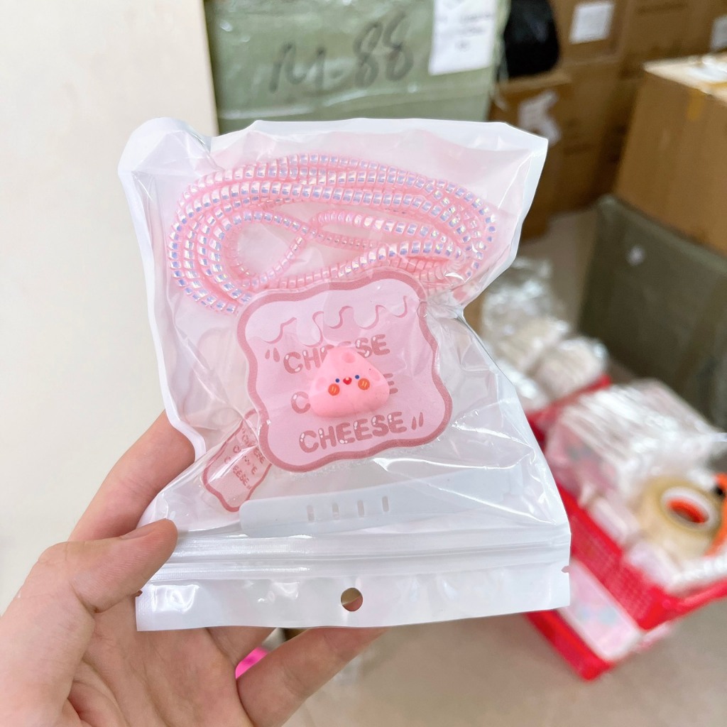 [Bọt Biển Cheese] Bộ phụ kiện bảo vệ cáp và củ sạc PD18/20W bằng silicon hoạt hình chống đứt gãy | BigBuy360 - bigbuy360.vn