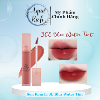   Full Màu  Son Kem Lì 3CE Blur Water Tint - Sepia - Pink Guava- Double Wind- Bake Beige- Coral Moon- Breeze Way 