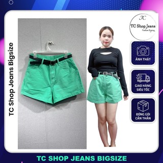 Quần Short Kaki Nữ Bigsize Màu Xanh MS 1046