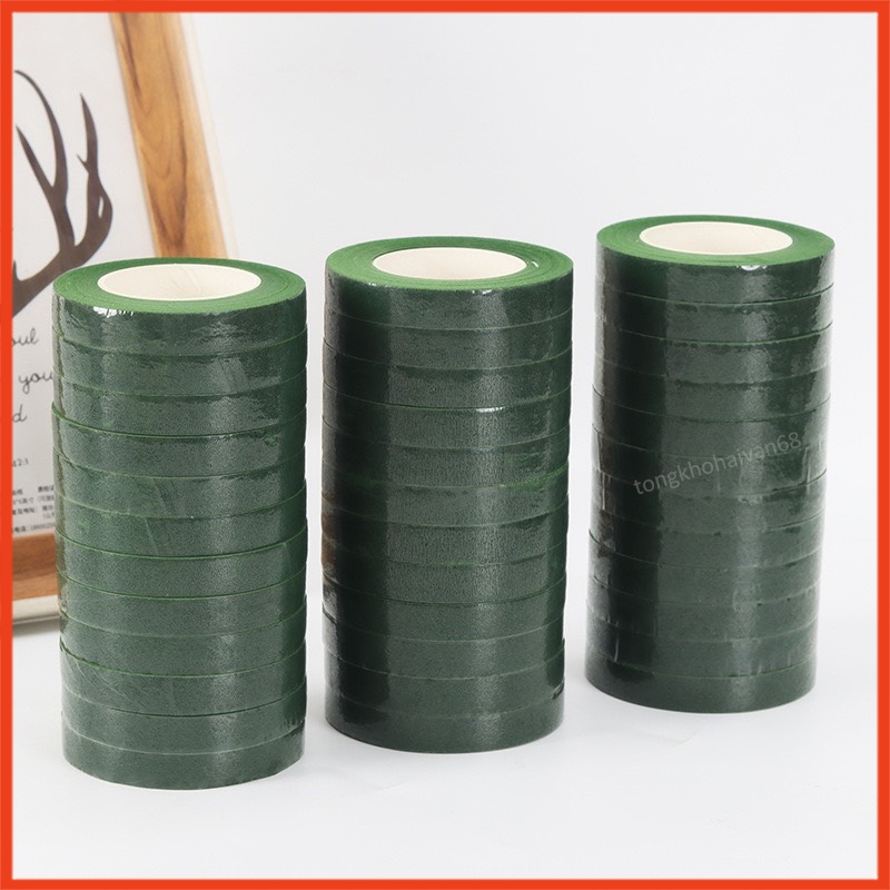 Băng dính sáp Chất liệu dai, khi quấn không lo bị đứt, băng keo sáp cuốn cành thân hoa giả Trang Trí Handmade