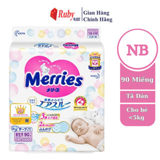 Tã dán Merries NewBorn  90M / M64 Siêu thấm