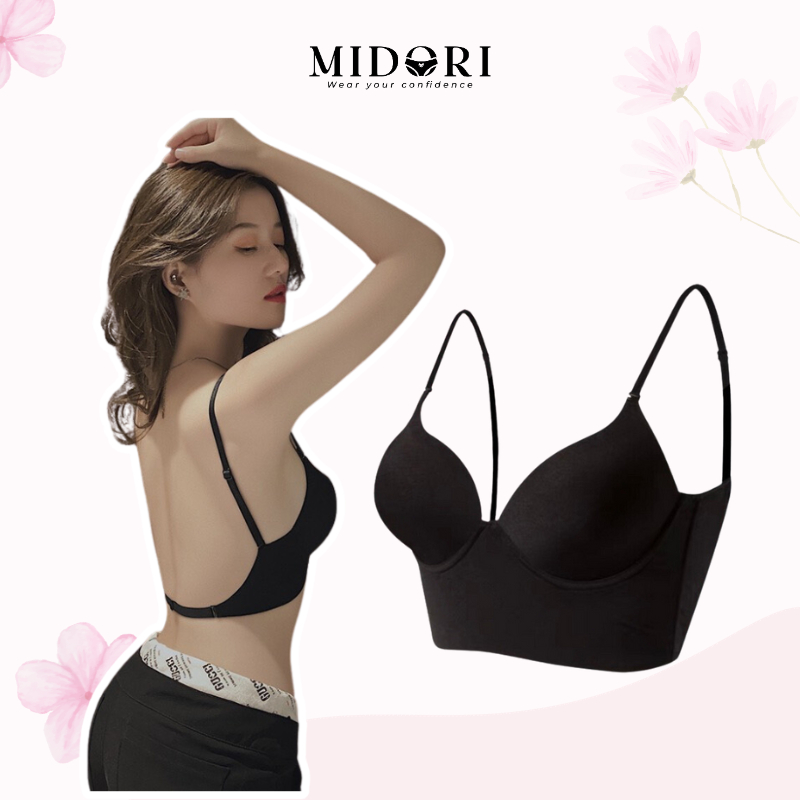 Áo lót mặc hở lưng Midori có gọng mỏng Cao Cấp Ks24