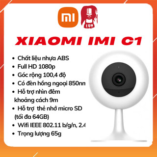  Camera giám sát XIAOMI IMI C1 độ phân giải FULL HD 1080P sắc nét 