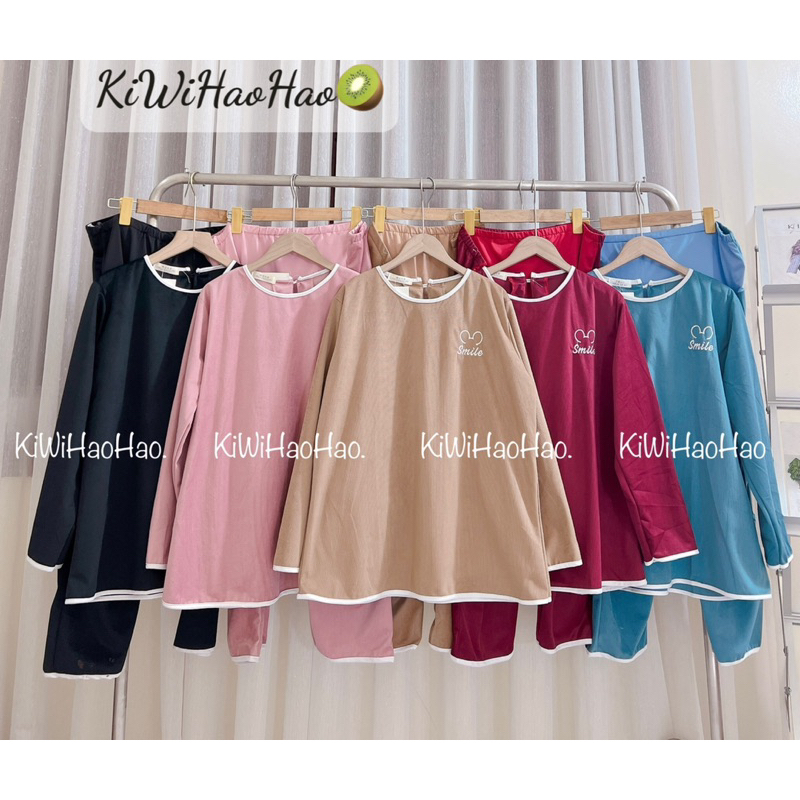 BỘ NHUNG TĂM BẦU smile MỀM QUẦN CÓ ĐÁP CO GIÃN - 2 TÚI TIỆN LỢI HOA TIẾT THÊU