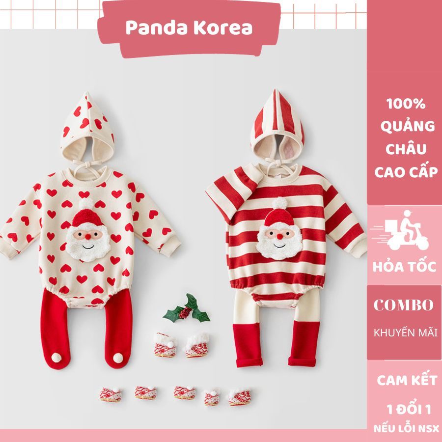 Áo giáng sinh cho bé,áo noel cho bé trai bé gái 7-13kg Panda Baby
