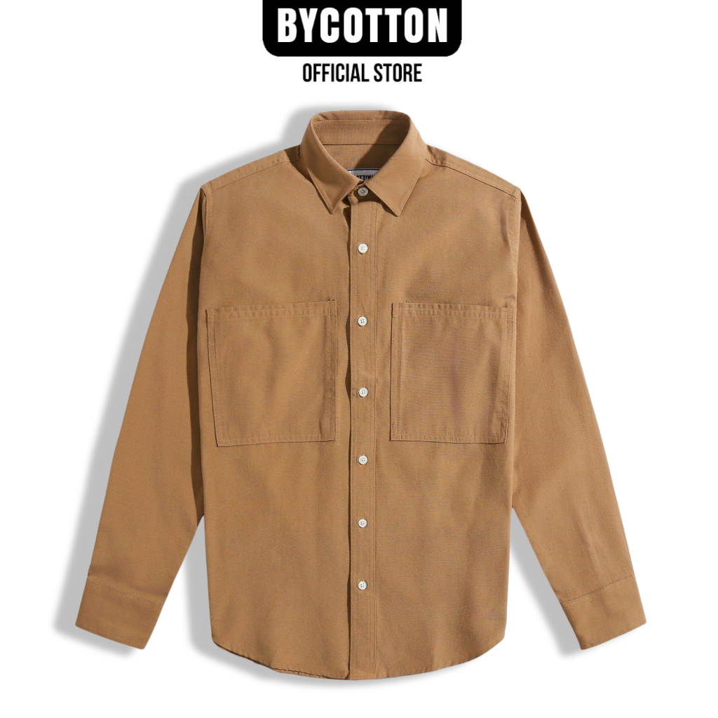 Áo Sơ Mi Nam Cao Cấp Dark Brown Pocket Shirt 1222 BY COTTON
