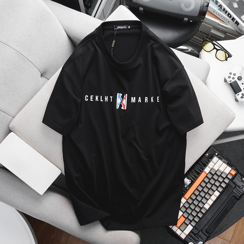 Áo Thun Nam Cổ Tròn Tay Ngắn Vải Cotton In Chữ Ceklht Market AO.127
