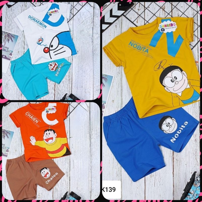 Bộ Quần Áo Hoạt Hình Đoremon,Nobita Samkids