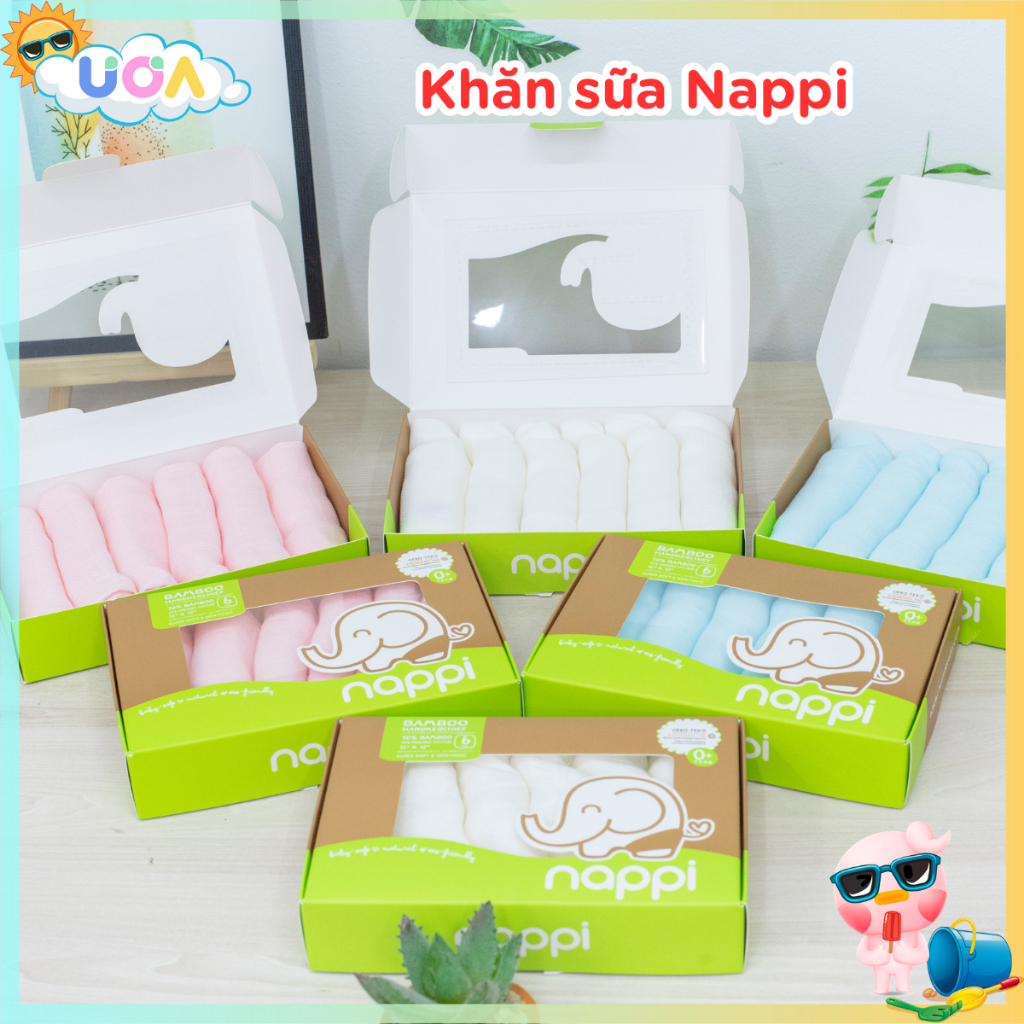 Nappi - Khăn sữa Nappi set 6 cái - 30*30cm - KSA159001