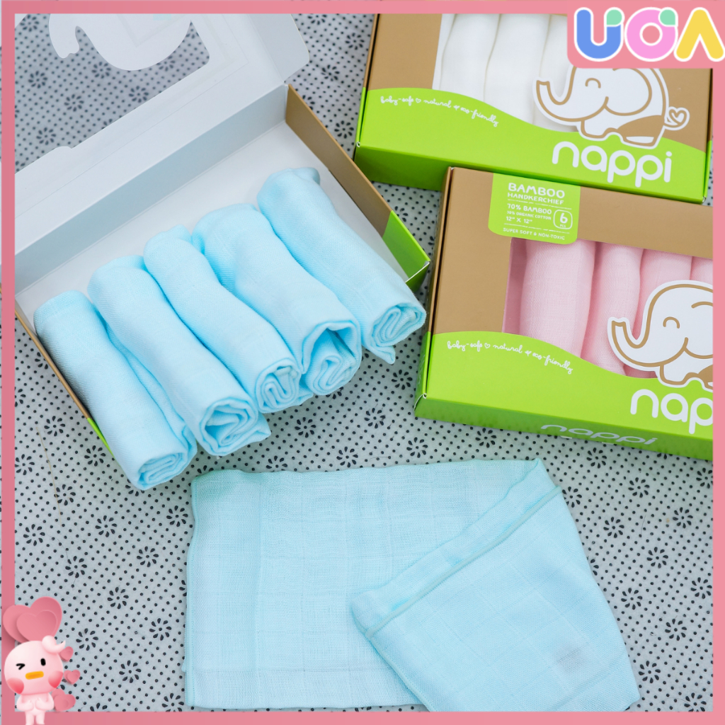 Nappi - Khăn sữa Nappi set 6 cái - 30*30cm - KSA159001