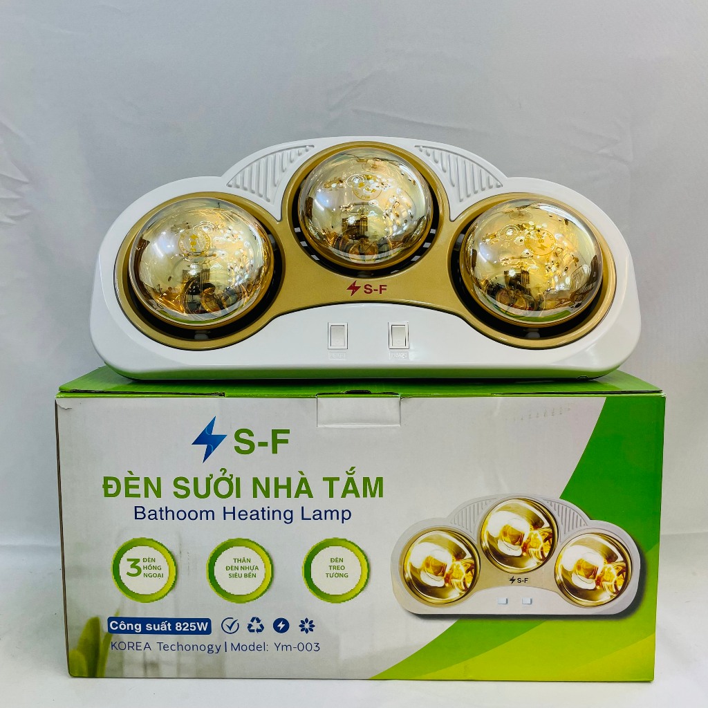 Đèn sưởi nhà tắm MONSKY SF 2 Bóng, 3 Bóng Halogen chịu nhiệt tốt công suất cao