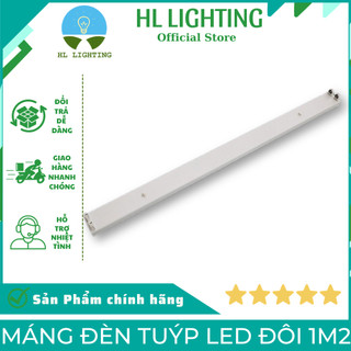 Bộ 2 máng đèn led đôi 1m2 giá rẻ, phụ kiện bóng đèn tuýp