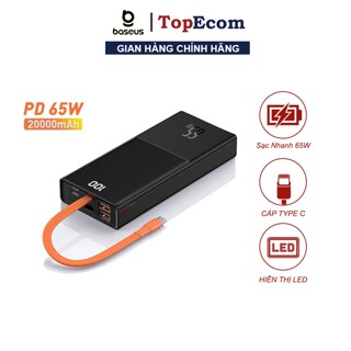 Pin Sạc Dự Phòng Baseus Elf Digital Display Fast Charging Power Bank Công Suất Cao 65w 20000 mAh - TopEcom